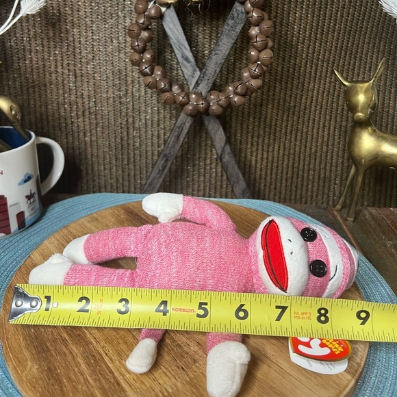 NWT TY Pink Beanie Buddy Socks the Sock Monkey 🙈 - Picture 13 of 13